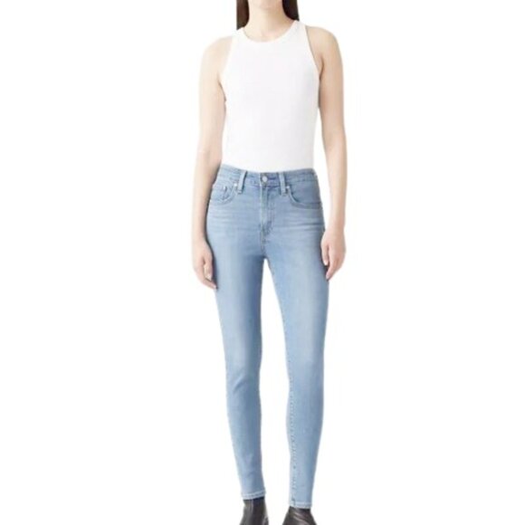Levi's Denim - Levi's Womens 721 High Rise Skinny Jeans Lapis Blue Hypersoft Stretch 34 New